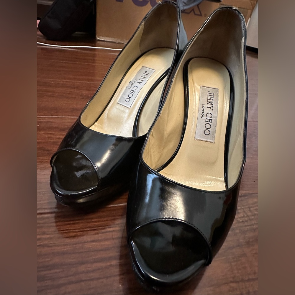 Jimmy Choo Womens Size 37 Black High Heels Stilettos